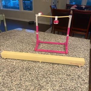 American girl doll balance beam and bar